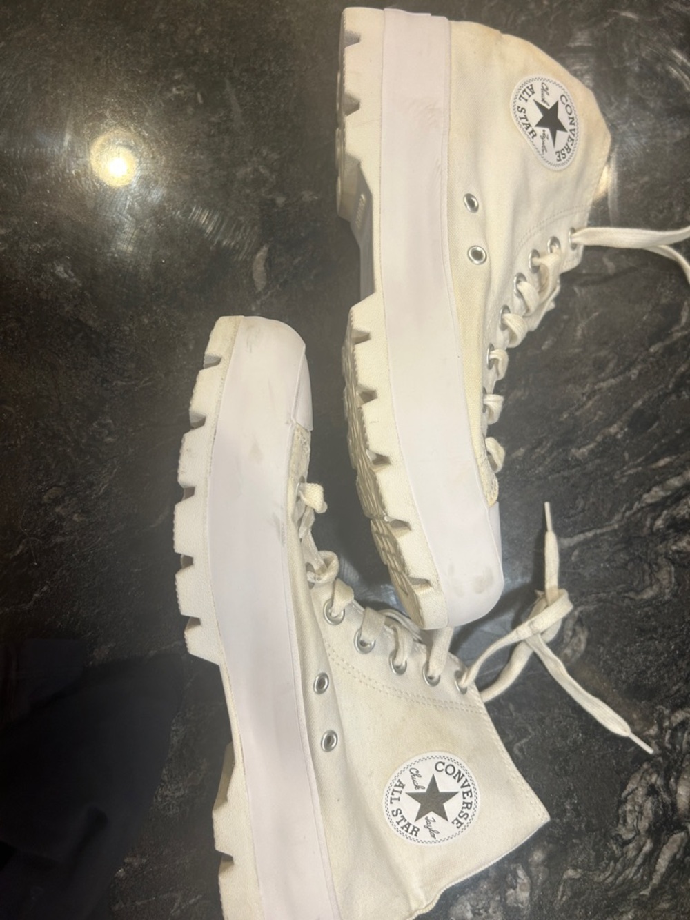 Converse Lug Sole High Top Sneakers - White